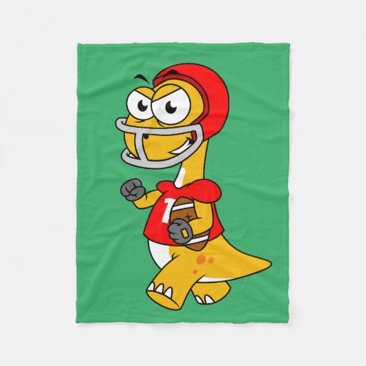 ブロントサウルスの遊イラストレーション。 フリースブランケット (正面)