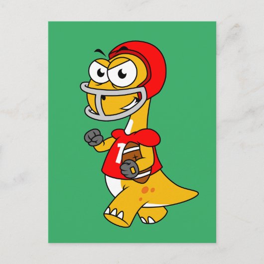 ブロントサウルスの遊イラストレーション。 ポストカード (正面)