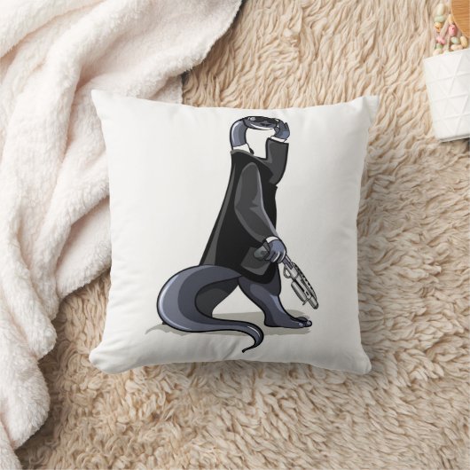 ブロントサウルスは映画のキャラクターとして服を着た。 クッション (ブランケット)