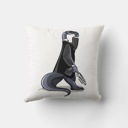 ブロントサウルスは映画のキャラクターとして服を着た。 クッション (裏面)