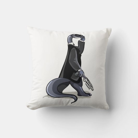 ブロントサウルスは映画のキャラクターとして服を着た。 クッション (正面)