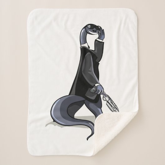 ブロントサウルスは映画のキャラクターとして服を着た。 シェルパブランケット (正面)