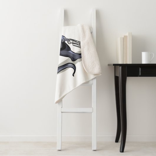 ブロントサウルスは映画のキャラクターとして服を着た。 シェルパブランケット (インサイチュ)