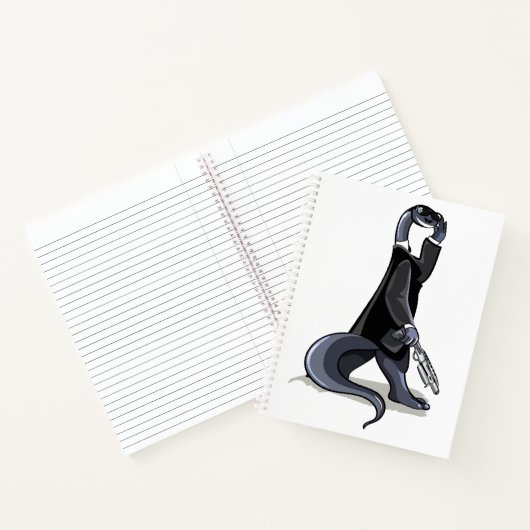 ブロントサウルスは映画のキャラクターとして服を着た。 ノートブック (内部)