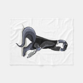 ブロントサウルスは映画のキャラクターとして服を着た。 フリースブランケット (正面(横))