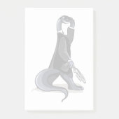 ブロントサウルスは映画のキャラクターとして服を着た。 ポストイット (正面)