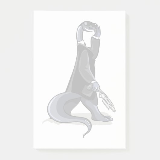 ブロントサウルスは映画のキャラクターとして服を着た。 ポストイット (正面)