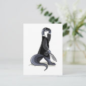 ブロントサウルスは映画のキャラクターとして服を着た。 ポストカード (スタンド正面)