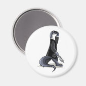 ブロントサウルスは映画のキャラクターとして服を着た。 マグネット (正面/裏面)