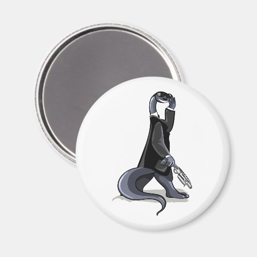 ブロントサウルスは映画のキャラクターとして服を着た。 マグネット (正面/裏面)