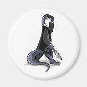 ブロントサウルスは映画のキャラクターとして服を着た。 マグネット (正面)