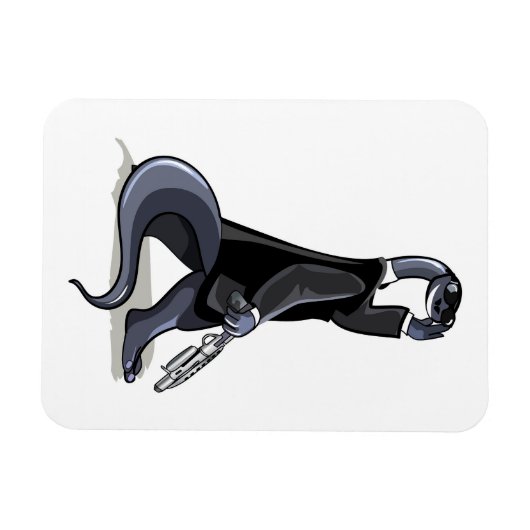 ブロントサウルスは映画のキャラクターとして服を着た。 マグネット (横)