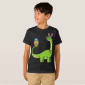ブロントサウルスバニー耳エッグイースターデイディバーナディ Tシャツ (正面フル)