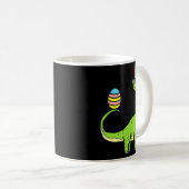 ブロントサウルスバニー耳エッグイースターデイ恐竜ボー コーヒーマグカップ (正面右)