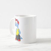 ブロントサウルスヒップホップ服を着た。 コーヒーマグカップ (正面左)