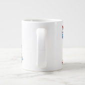 ブロントサウルスヒップホップ服を着た。 ジャンボコーヒーマグカップ (裏面)