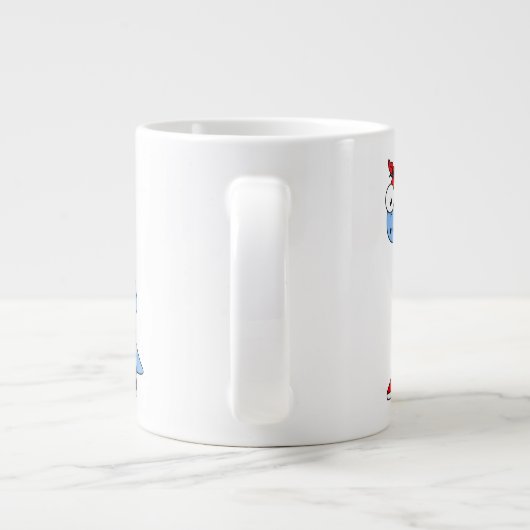 ブロントサウルスヒップホップ服を着た。 ジャンボコーヒーマグカップ (裏面)