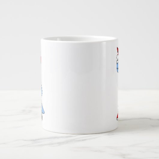 ブロントサウルスヒップホップ服を着た。 ジャンボコーヒーマグカップ (正面)