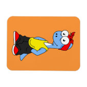 ブロントサウルスヒップホップ服を着た。 マグネット (横)