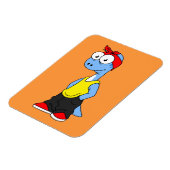 ブロントサウルスヒップホップ服を着た。 マグネット (左側)