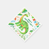 ブロントサウルス先史時代の恐竜の関節誕生日 スタンダードカクテルナプキン (角)