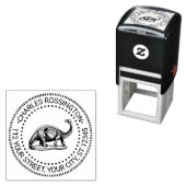 ブロントサウルス恐竜の名前差出人住所 セルフインキングスタンプ (インサイチュ)