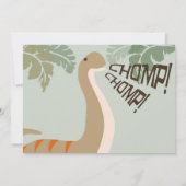 ブロントサウルス恐竜第3誕生日 招待状 (裏面)