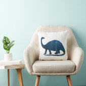 ブロントサウルス – ネイビーブルー – 恐竜 クッション (椅子)