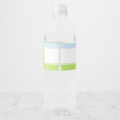 ブロンドかわいいプリンセスとドラゴンバースデーパーティー ペットボトルラベル (裏面)