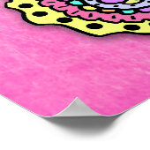 ブロンドかわいらしフェアリーガールハッピーバースデー ポスター (角)