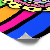 ブロンドかわいらしフェアリーガールハッピーバースデー ポスター (角)