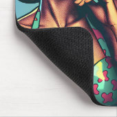 ブロンドかわいらしレトロ女性とサーファーガイ マウスパッド (コーナー)