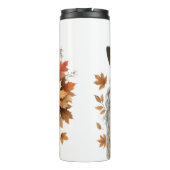 ブロンドかわいらし紅葉付き女性 タンブラー (裏面)