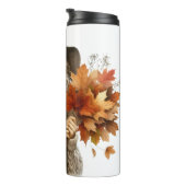 ブロンドかわいらし紅葉付き女性 タンブラー (回転右)