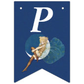 ブロンドかわいらし誕生日フェアリーオンムーンシルクストッキング バンティングフラッグ (第3の旗)