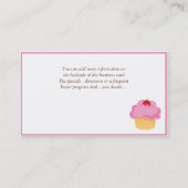 ブロンドかピンクのカップケーキのパン屋かベーカリー2の名刺 名刺 (裏面)