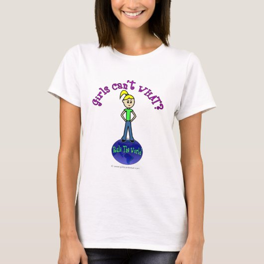 ブロンドが世界を支配する Tシャツ (正面)