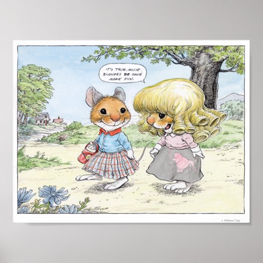 ブロンドのおもしろいウォレスTrippポスター ポスター (正面)