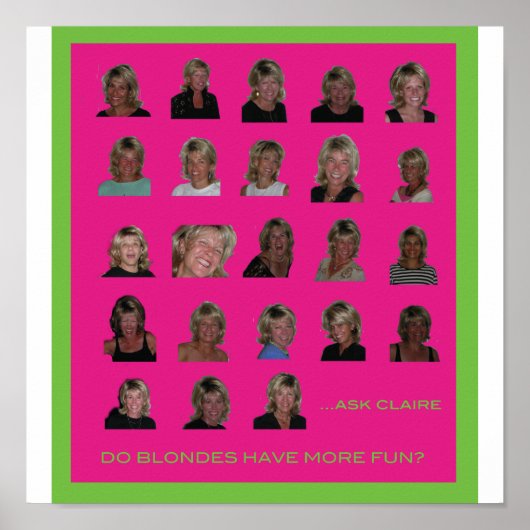 ブロンドのおもしろい ポスター (正面)
