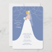 ブロンドのシャワーの招待状がある花嫁 招待状 (正面)