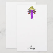 ブロンドのトンボの妖精 便箋 (正面/裏面)