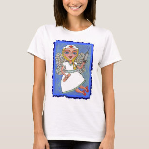 ブロンドのナースの妖精-女性RN LPN t-shrt Tシャツ