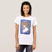 ブロンドのナースの妖精-女性RN LPN t-shrt Tシャツ (正面フル)