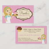 ブロンドのパン屋のカップケーキの名刺D12 名刺 (正面/裏面)