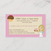 ブロンドのパン屋のカップケーキの名刺D12 名刺 (裏面)