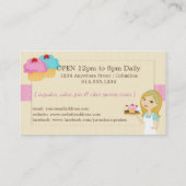 ブロンドのパン屋のカップケーキの名刺D13 名刺 (裏面)