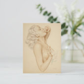 ブロンドのピン留め ポストカード (スタンド正面)