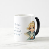 ブロンドのブルーエンジェルクリスマスを作成 モーフィングマグカップ (正面右)