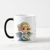 ブロンドのブルーエンジェルクリスマスを作成 モーフィングマグカップ (左)