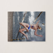 ブロンドのメスのビーチバレープレーヤー ジグソーパズル (横)